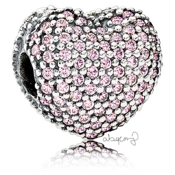 Pandora Jewelry - EUC Pandora 791427PCZ Sterling Silver Open My Heart Clip w/ Pink Zirconia